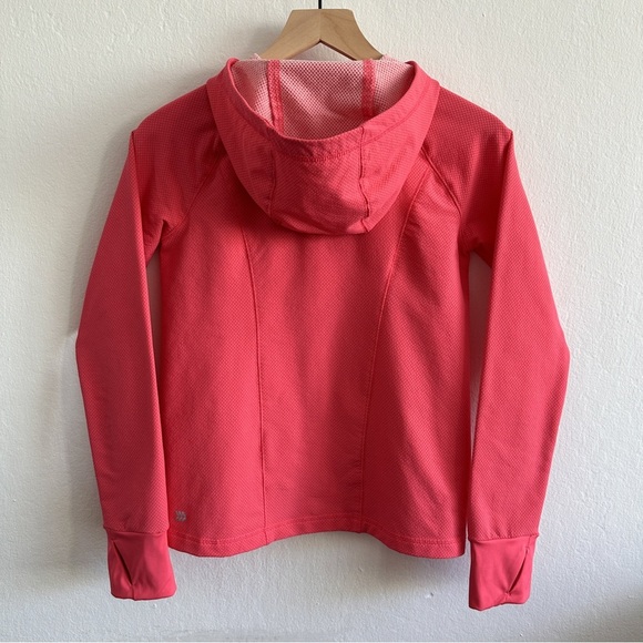 All In Motion Girls Large Sparkling Pink Woven Fleece Hoodie Jacket - Picture 2 of 11